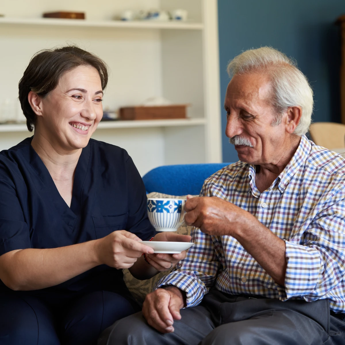 Man Enjoying a cup of tea